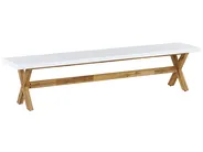 Garden Bench OLBIA 200 cm Concrete White_829706