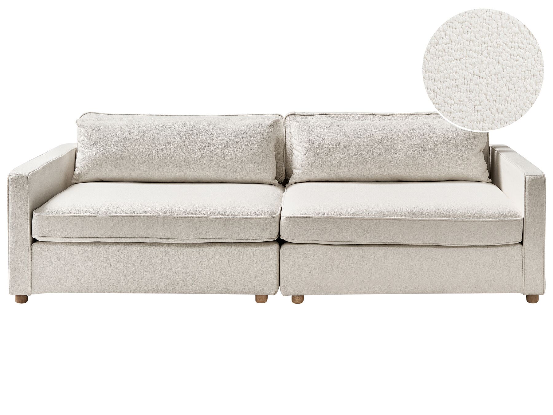 3 Seater Boucle Sofa Off-White VINSTRA_928392