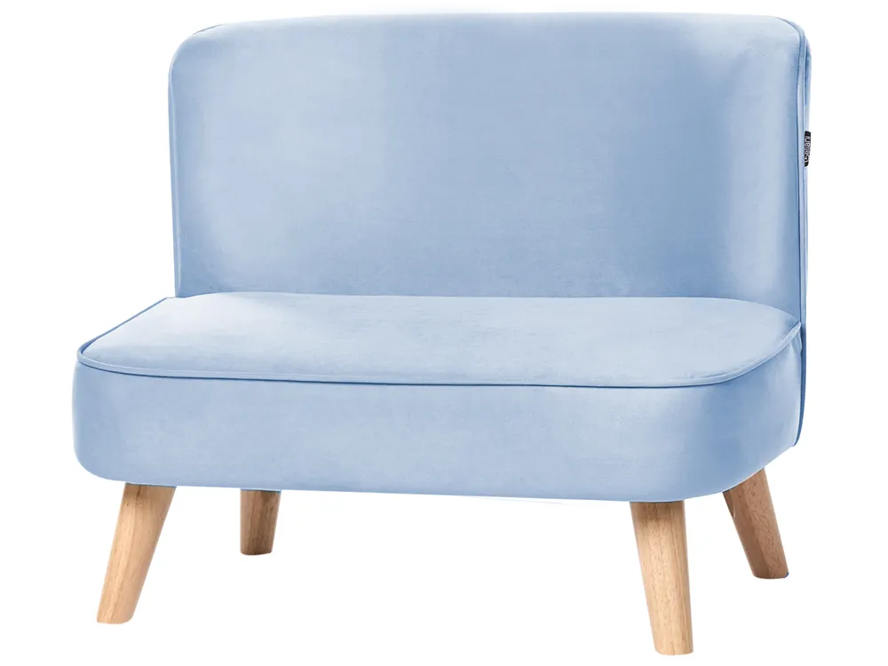 Divano per bambini RISBY Velluto Azzurro_1055763