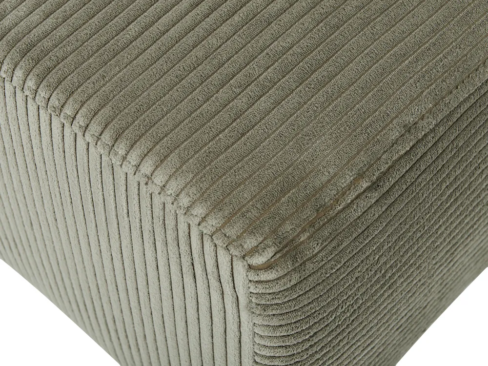 Corner Sofa 4 Seater LUNGO with Ottoman Corduroy Green Left Hand_962298