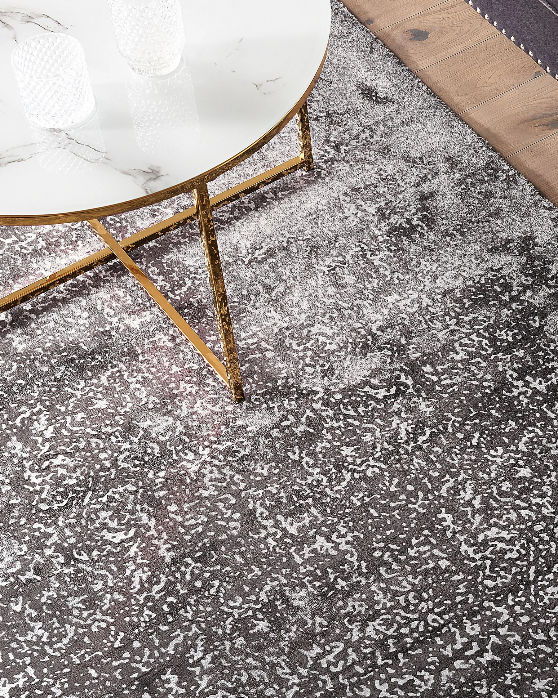 Rug ESEL Silver 140 x 200 cm Viscose_762563