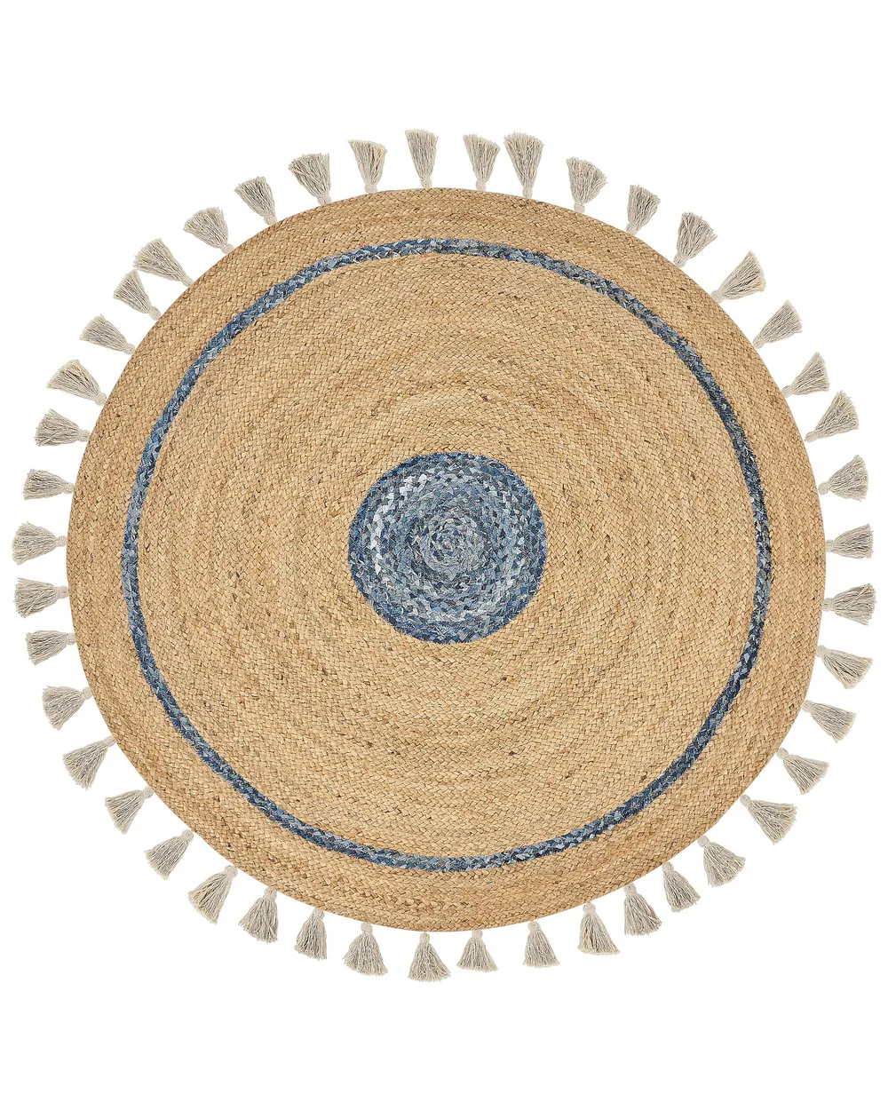 Rug ARTORA Beige ø 140 cm Jute | Beliani.co.uk
