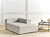 Left-Hand Chaise Longue ARDAL Fabric Light Grey