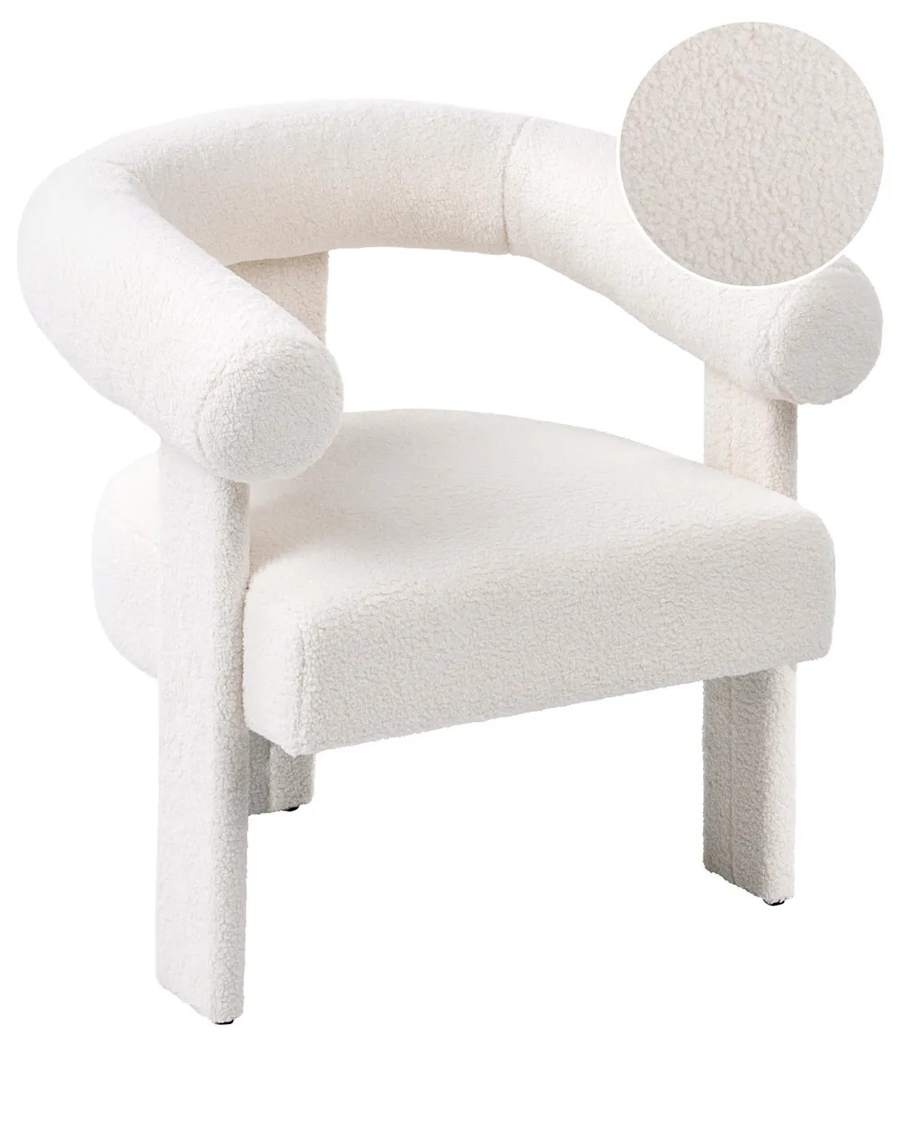 Poltrona ILBRO Bouclé Branco creme