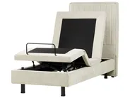 Bett verstellbar Stoff DUKE II 80 x 200 cm Beige_988331