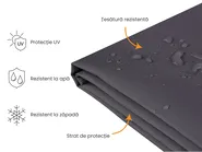 Husă impermeabilă CHUVA 275 cm 230 cm 70 cm Negru_985417