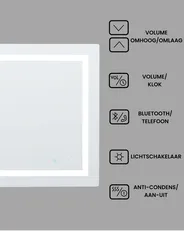 LED badkamerspiegel PRENOIS 80 cm 60 cm Zilver_940478