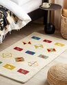 Tapis gabbeh en laine 80 x 150 cm beige MISINLI_855523