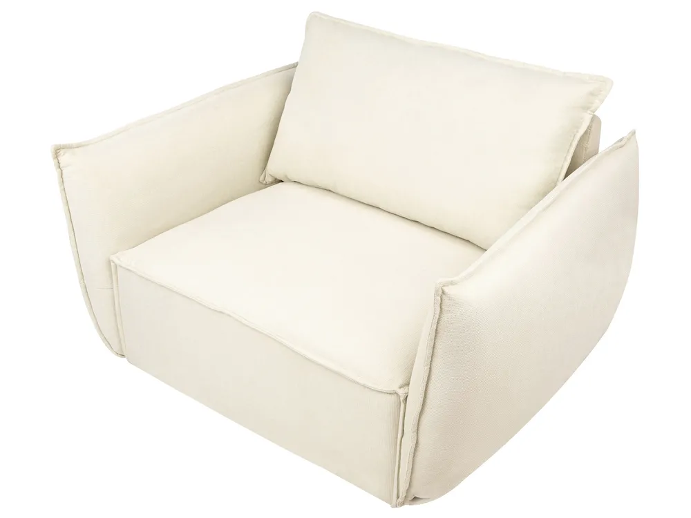 Set da salotto 5 posti KUNES Tessuto Beige chiaro_1013315