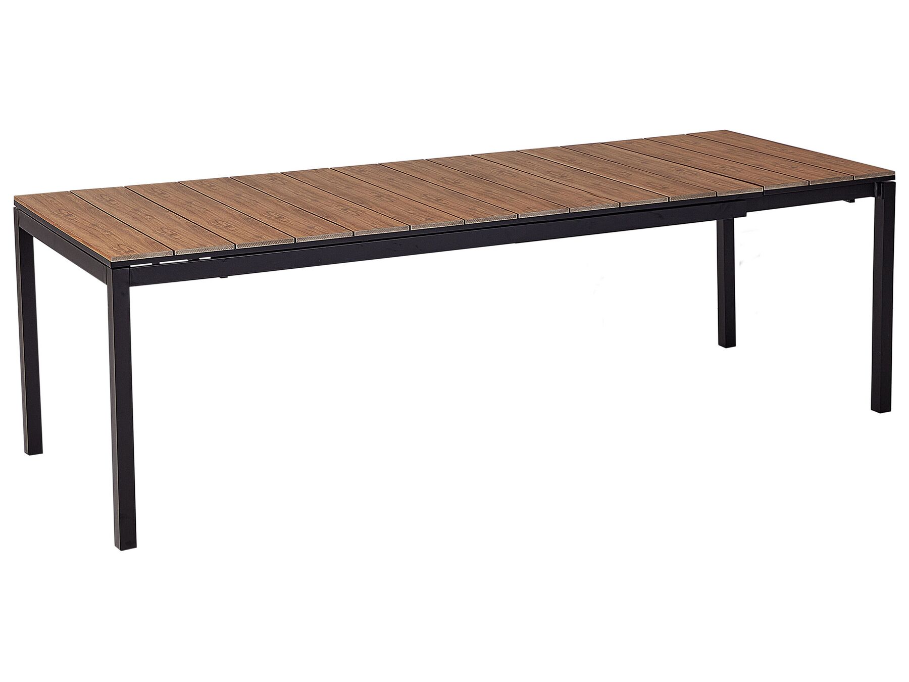 Extending Aluminium Garden Dining Table 198/248 x 90 cm Light Wood TOFANE_928667