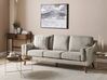 3 Seater Fabric Sofa Beige LOKKA_897619