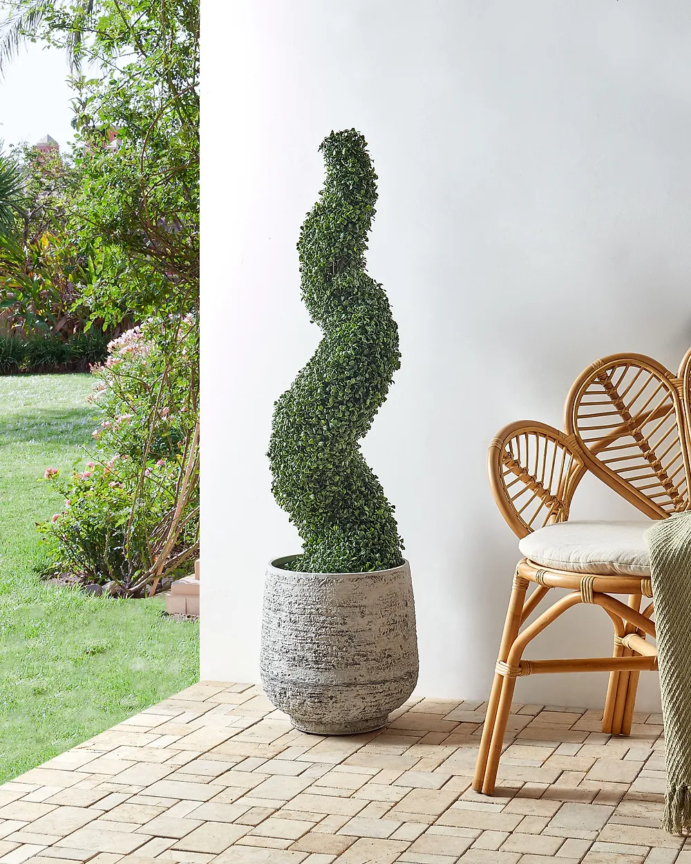 Planta artificial BOXWOOD SPIRAL TREE 120 cm Verde_1183805