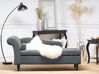 Left Hand Velvet Chaise Lounge Light Grey LUIRO_768761