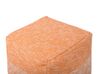 Pouf en coton orange 40 x 40 cm HIRRI_713424