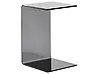 Side Table LOURDES Tempered Glass Black