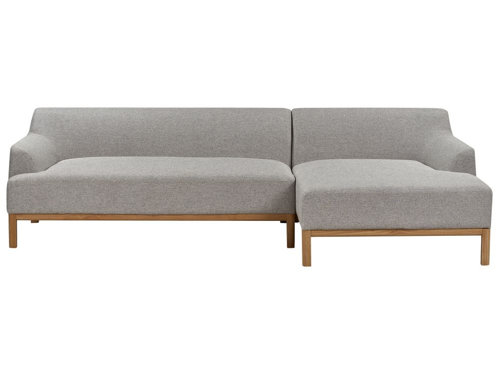 Canapé d'angle SOSJO Tissu Gris clair Côté gauche