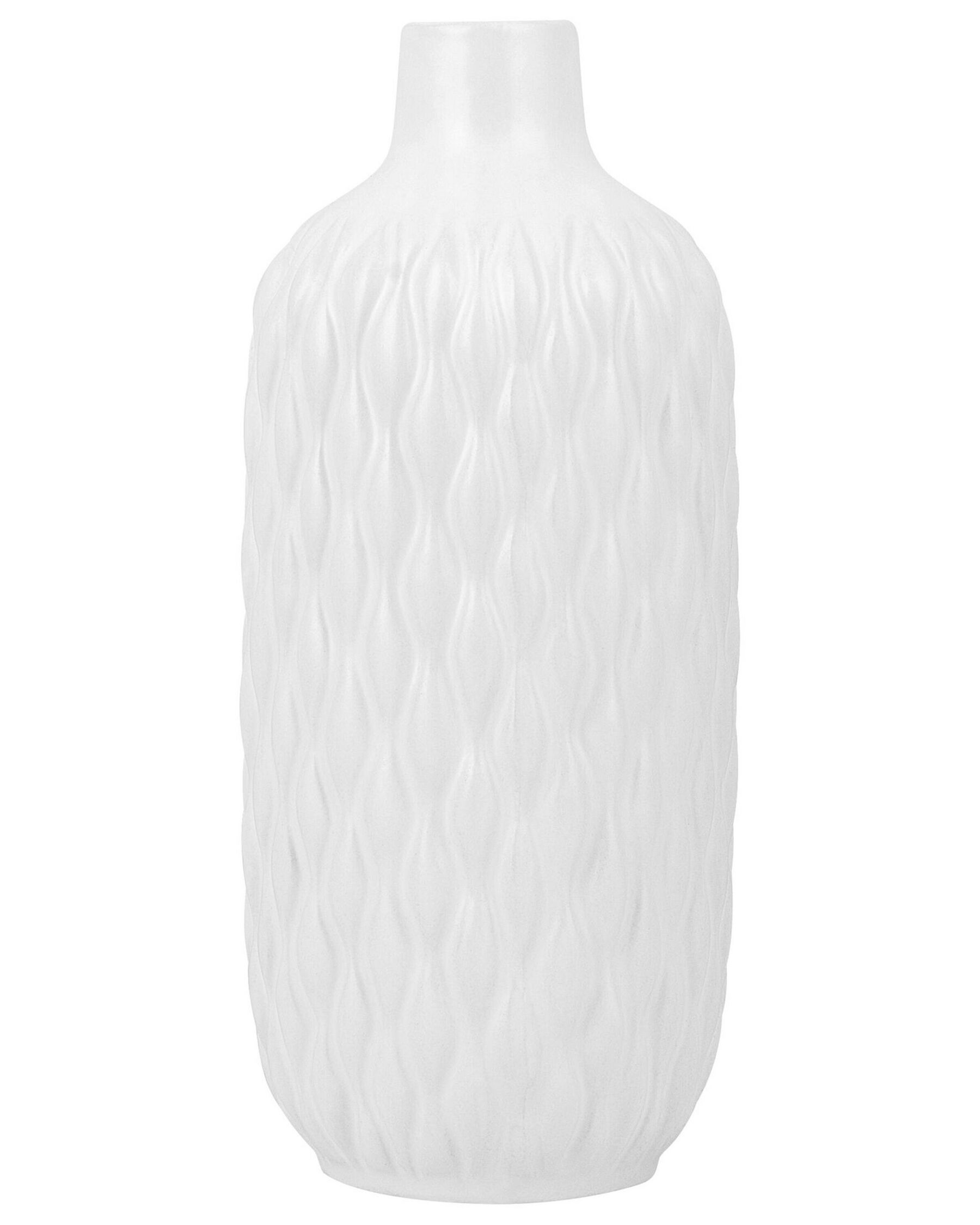 Stoneware Decorative Vase 31 cm White EMAR_733852