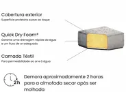 Conjunto de jardim com mesa 5 lugares ROVIGO Cinzento claro_1019267