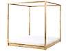 Four Poster Bed Wood HERLIERE 180 x 200 cm (EU Super King) Light Brown