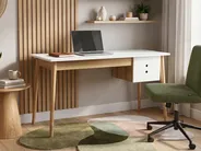 Scrivania FENESTRA 120 cm 50 cm Marrone chiaro/Bianco_1082684