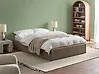 Ottoman Bed without Headboard DINAN Boucle Taupe 140 x 200 cm (EU Double)