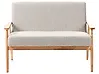 Sofa 2 Seater ESRUM Fabric Light Brown/ Grey