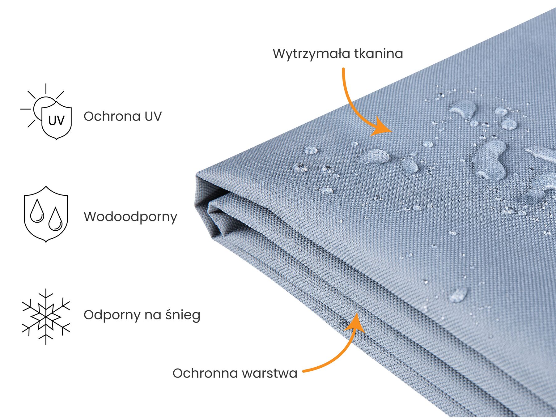 Pokrowiec ogrodowy 185 x 105 x 75 cm CHUVA_929780