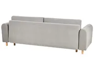 Sofa Bed 3 Seater KVAM with Storage Fabric Grey_1021930