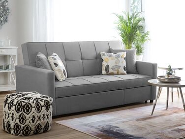 Fabric Sofa Bed Grey GLOMMA
