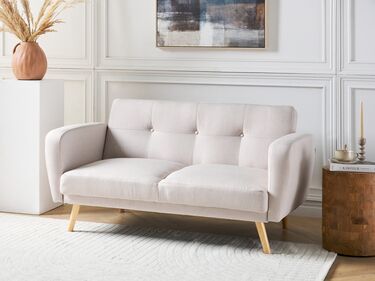 2-seters sovesofa stoff beige FLORLI