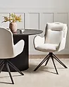 Conjunto de 2 sillas de comedor giratoria AVELAR Beige claro