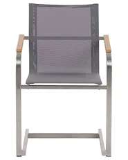 Set of 6 Garden Chairs COSOLETO Stainless Steel Grey_776953