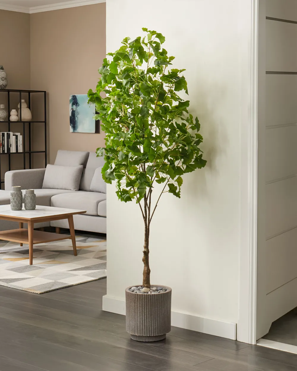 Kunstpflanze GINKGO TREE 150 cm Grn - Beliani.at