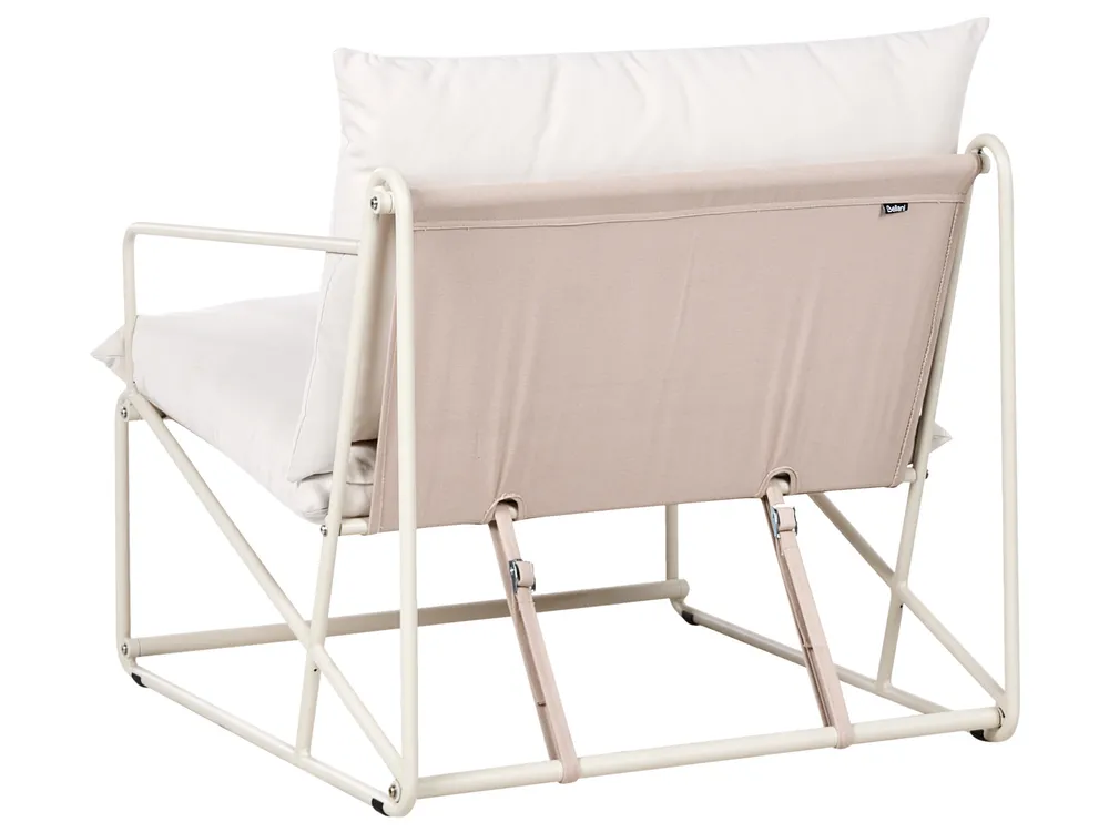 Set di divani da giardino 3 posti PONTE Metallo Beige chiaro_1013357