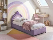 Kids Ottoman Bed GRISETOT Velvet Violet 90 x 200 cm (EU Single)_1053873
