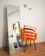 Standing Mirror BEAUVAIS 156 cm Metal Silver_871899