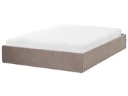 Ottoman Bed without Headboard DINAN Boucle Taupe 140 x 200 cm (EU Double)_1061928