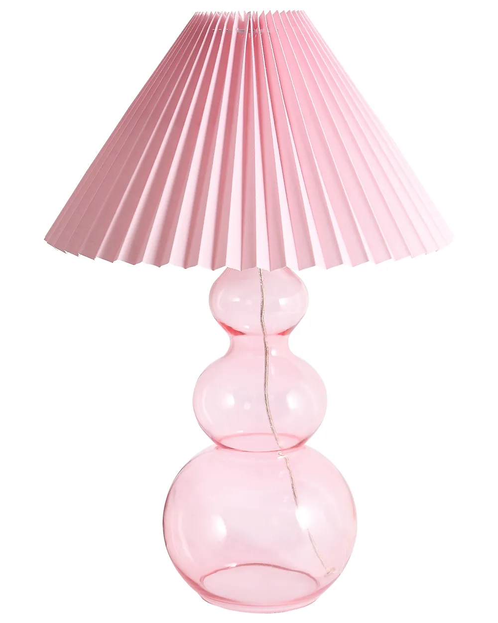 Tischlampe SENGWA Glas Rosa
