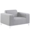 Lot de 2 fauteuils de jardin en tissu gris clair et blanc ROVIGO_863095