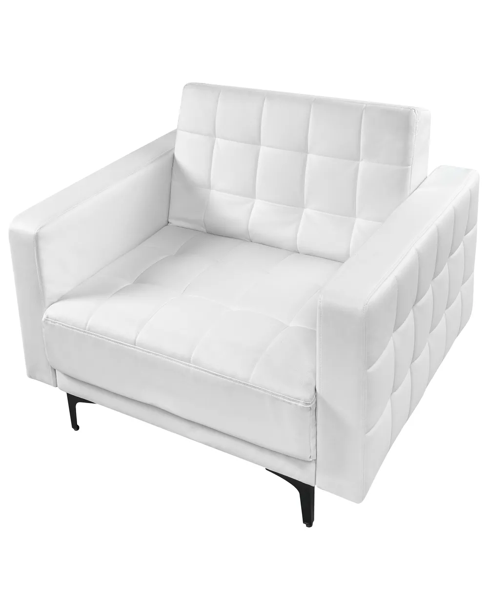 Armchair ABERDEEN Faux Leather White_1038786
