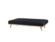 Sofa Bed 3 Seater FROYA Fabric Black_722420