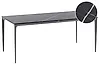 Mesa de jardín SOVARETO 180 cm 90 cm Efecto mármol Mármol negro