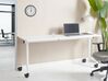 Folding Office Desk with Casters 180 x 60 cm White CAVI_922292