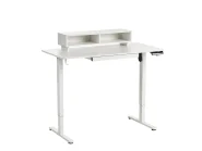 Biurko regulowane elektrycznie LUCAMA 120 cm 60 cm Z portem USB Biały_1030919