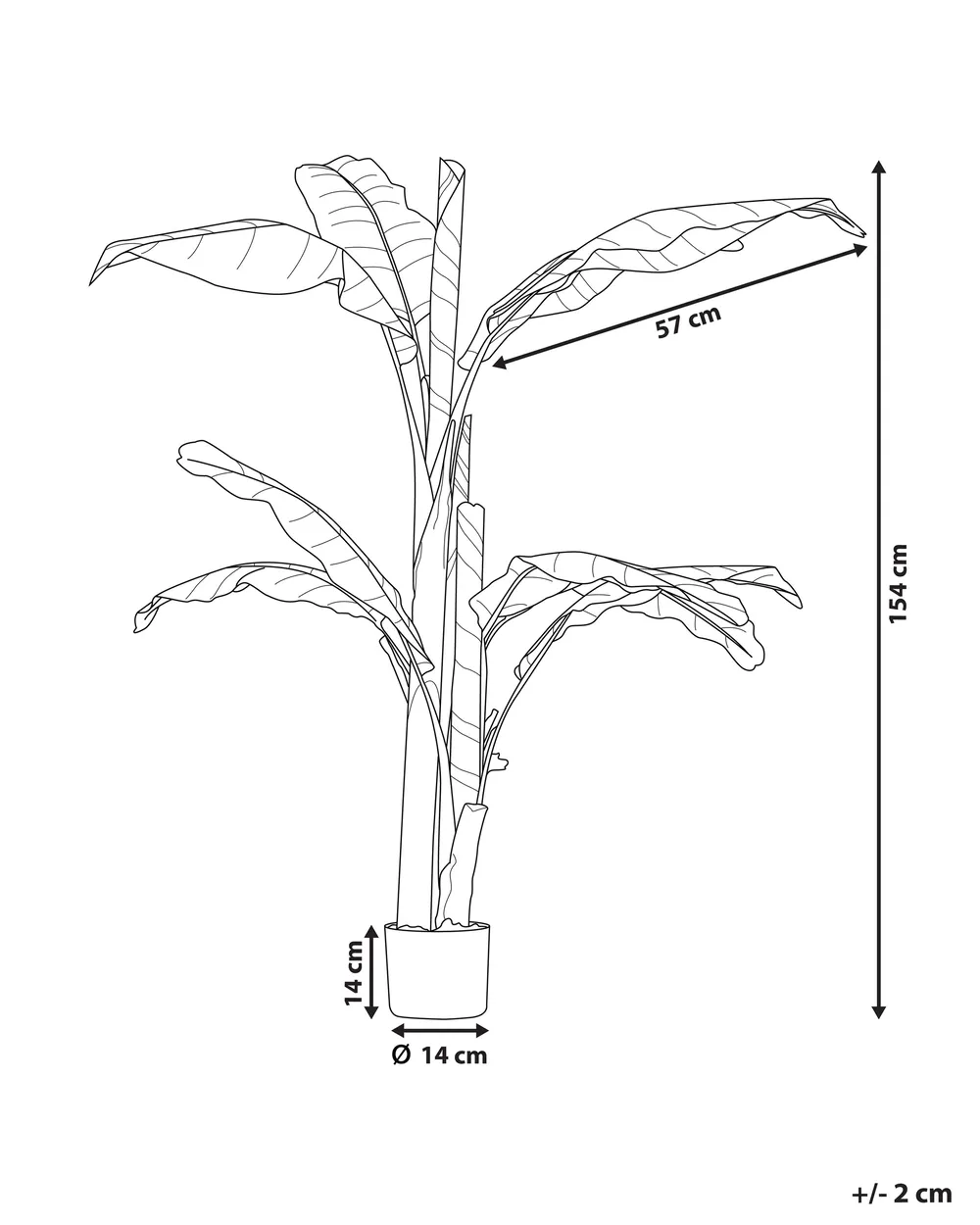 Pianta artificiale MUSA TREE 154 cm Verde_774228