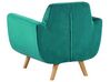 Hoes voor fauteuil fluweel groen BERNES_792864