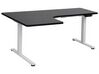 Electric Adjustable Left Corner Desk 160 x 59 cm White and Black DESTINES_927723