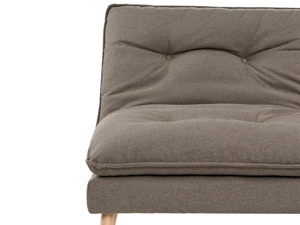 Sofa Bed 3 Seater YILA Fabric Brown_1056225