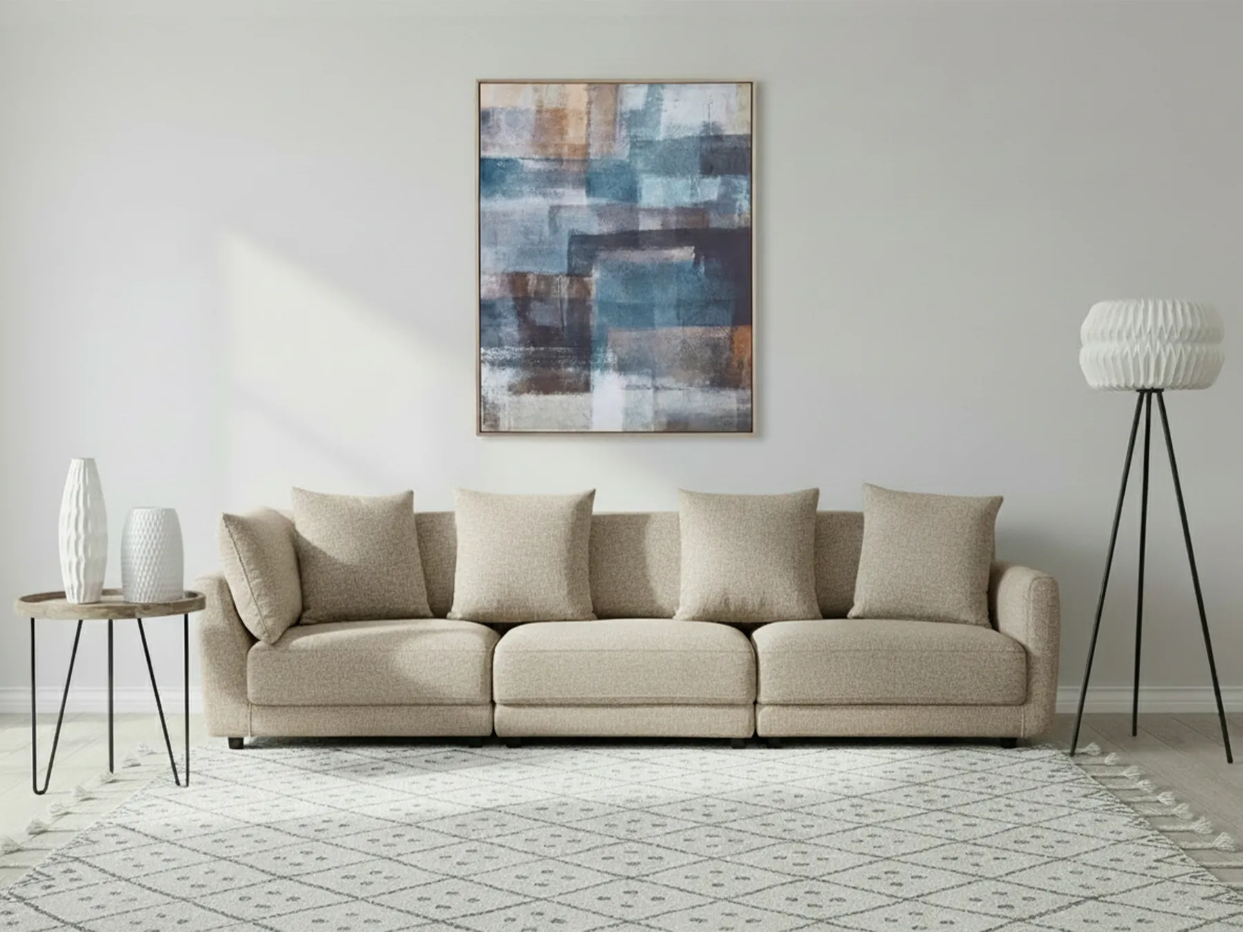 Sofa 3 Seater SIGTUNA Fabric Beige_897699