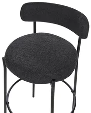 Set of 2 Bar Chairs ALLISON Boucle Black_913908